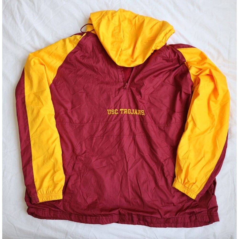 Vintage USC Trojans Red Oak Windbreaker Jacket Men’s XL Cardinal Gold Anorak